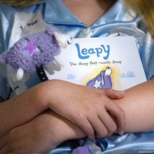 Leapy the Sheep children’s book and plush sheep gift set.