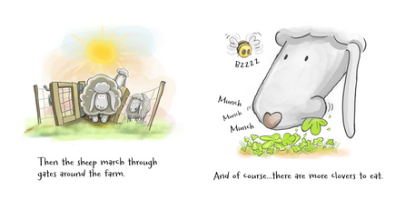 Leapy the Sheep children’s book and plush sheep gift set.